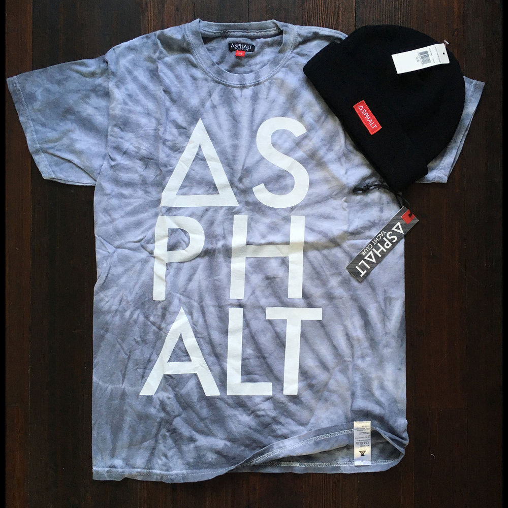 SOLD - Asphalt Yacht Club Tie Dye T-Shirt + Beanie